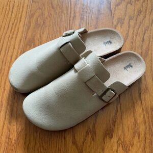 SHEIN Taupe Slip-On Buckle Clogs Slip on Shoes Men 44 10 brand new